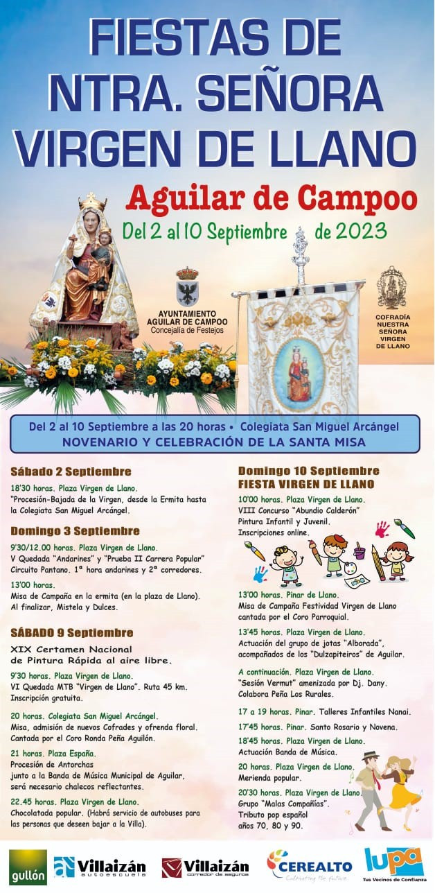 Fiestas de Nuestra Señora la Virgen del Llano 2023 Aguilar de Campoo